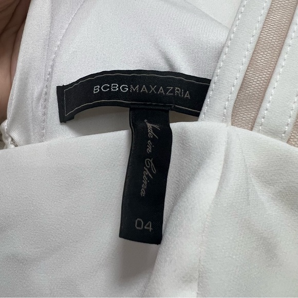 BCBGMaxAzria white mini dress with puff sleeves - Picture 4 of 6